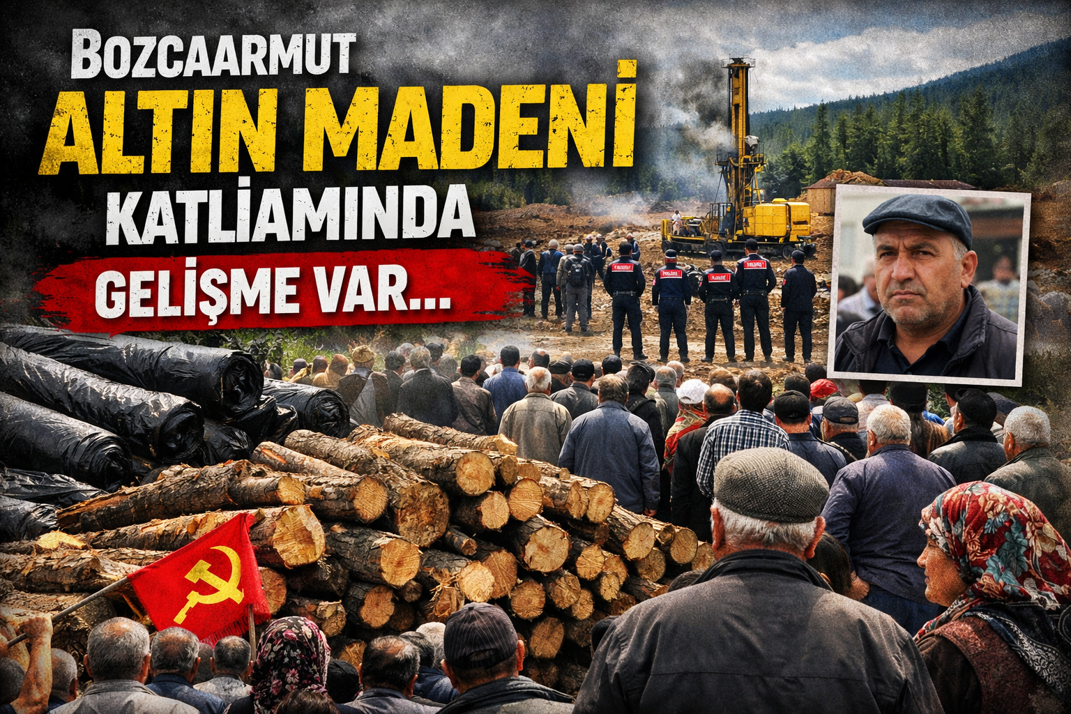 Bozcaarmut’ta altın madeni sondajı sonrası yeni gelişme. Kesilen ağaçlar meydanda,