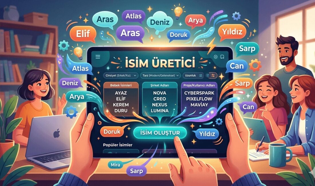 Günlük dijital ihtiyaçlarınızı karşılayan isim üretici, karakter sayacı, online alarm